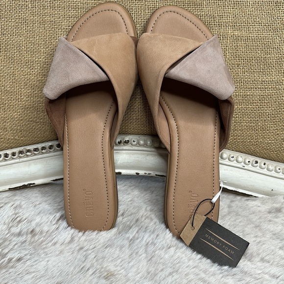 Crevo | Emery Blush Leather Slip On Slide Sandal, Size 11 NIB - Picture 7 of 16